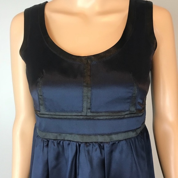 Proenza Schouler for Target 100% Silk Dress Navy Black Size 7 Size S Size M - Picture 2 of 10